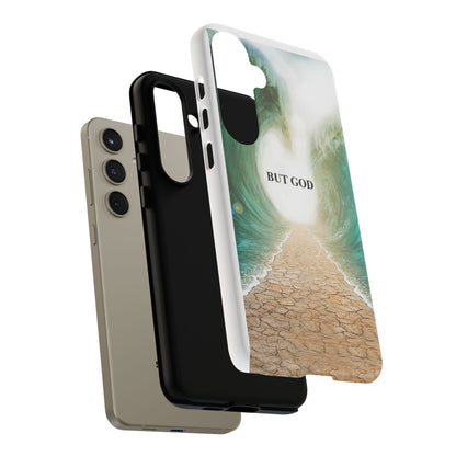 Phone Case — 'But God' Parting Sea Inspirational Christian Faith Design