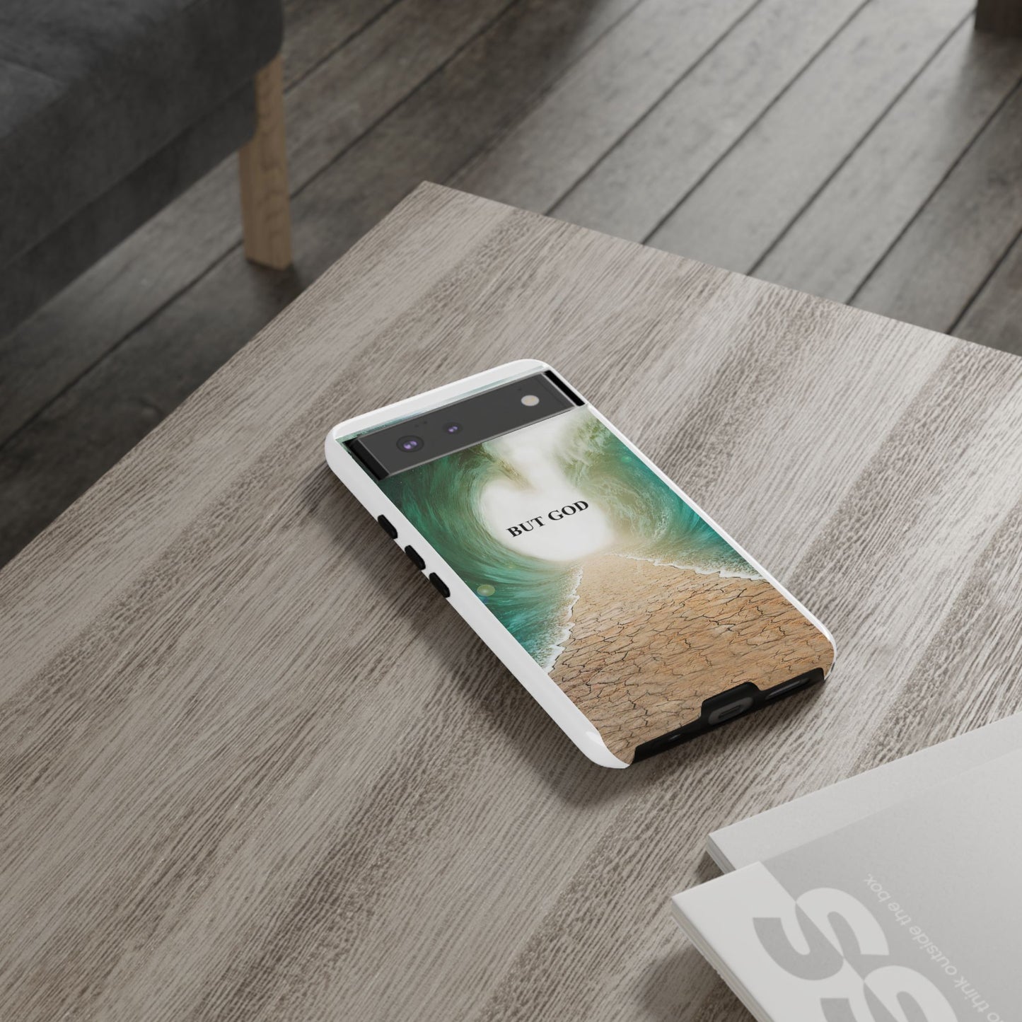 Phone Case — 'But God' Parting Sea Inspirational Christian Faith Design