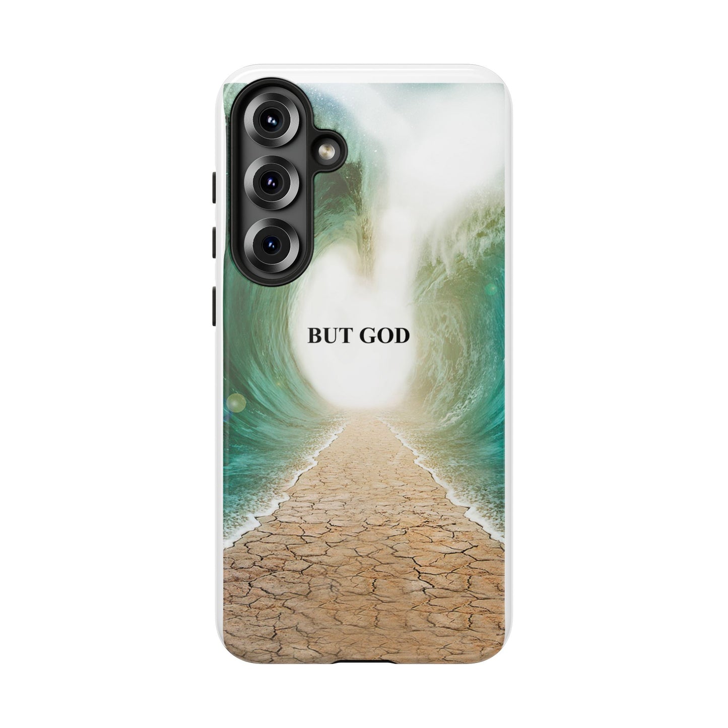 Phone Case — 'But God' Parting Sea Inspirational Christian Faith Design