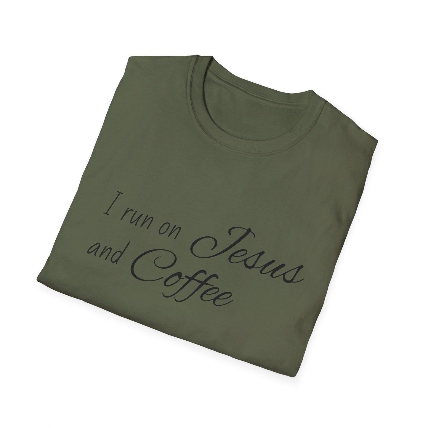 I Run on Jesus and Coffee Faith T-Shirt