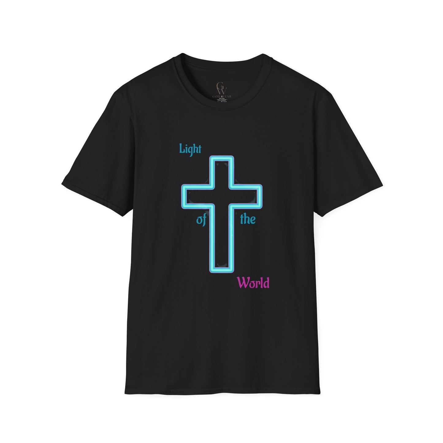 Christian Cross T-Shirt — "Light of the World" Inspirational Faith Tee