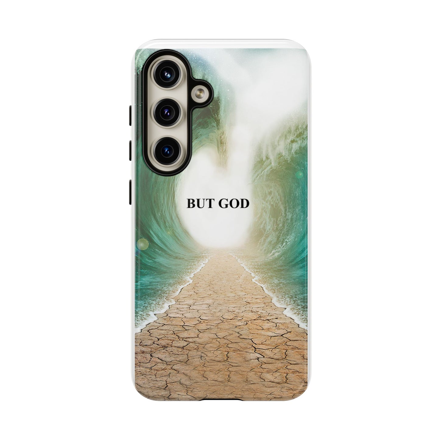 Phone Case — 'But God' Parting Sea Inspirational Christian Faith Design