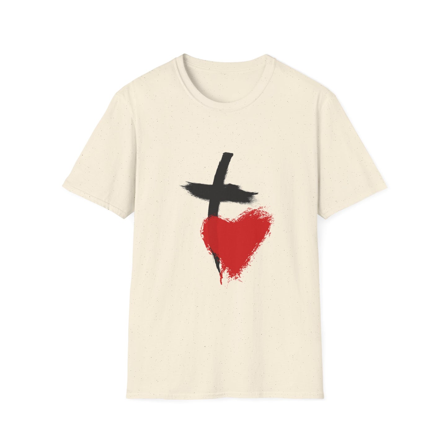 Heart & Cross T-Shirt — Faith-Inspired Christian Design