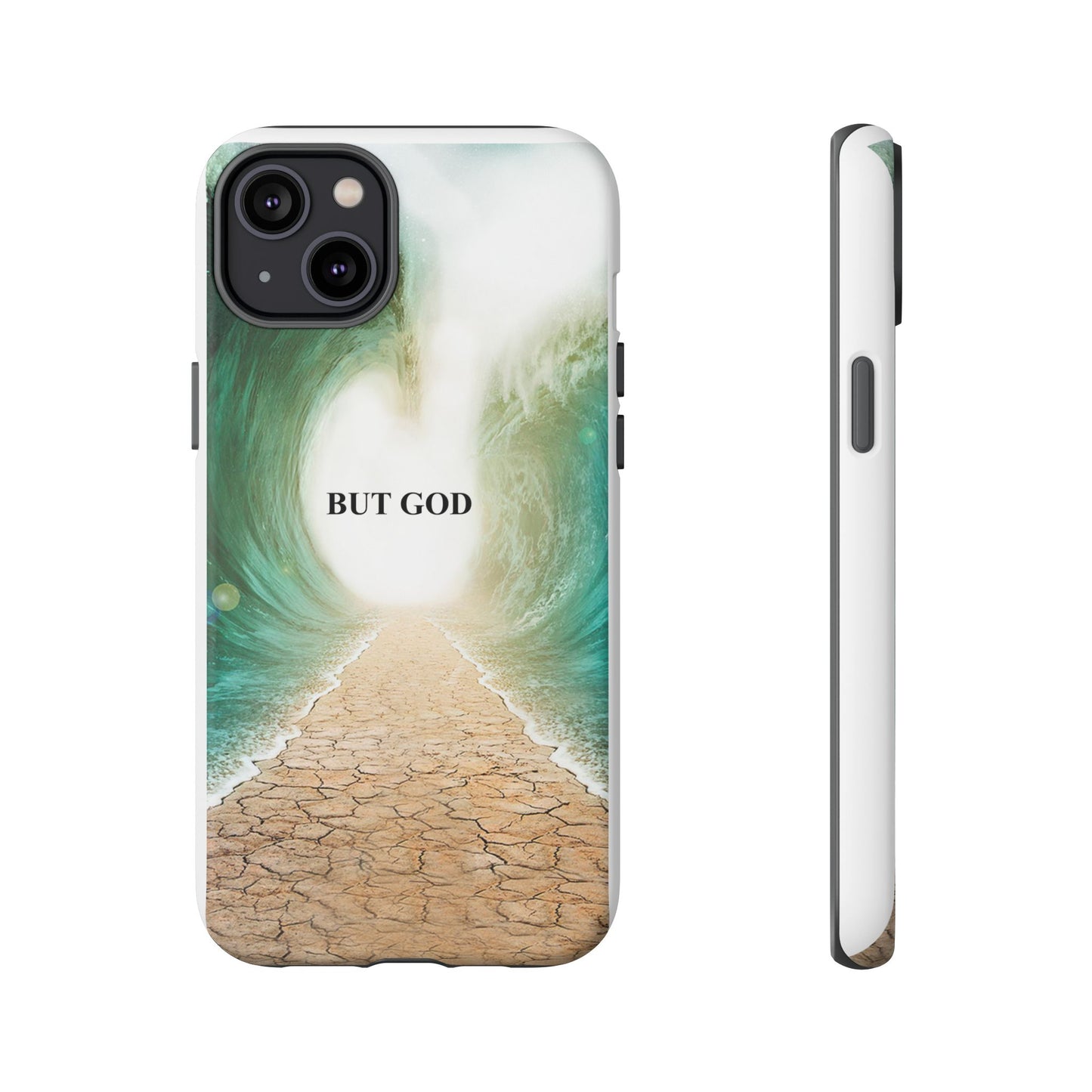 Phone Case — 'But God' Parting Sea Inspirational Christian Faith Design