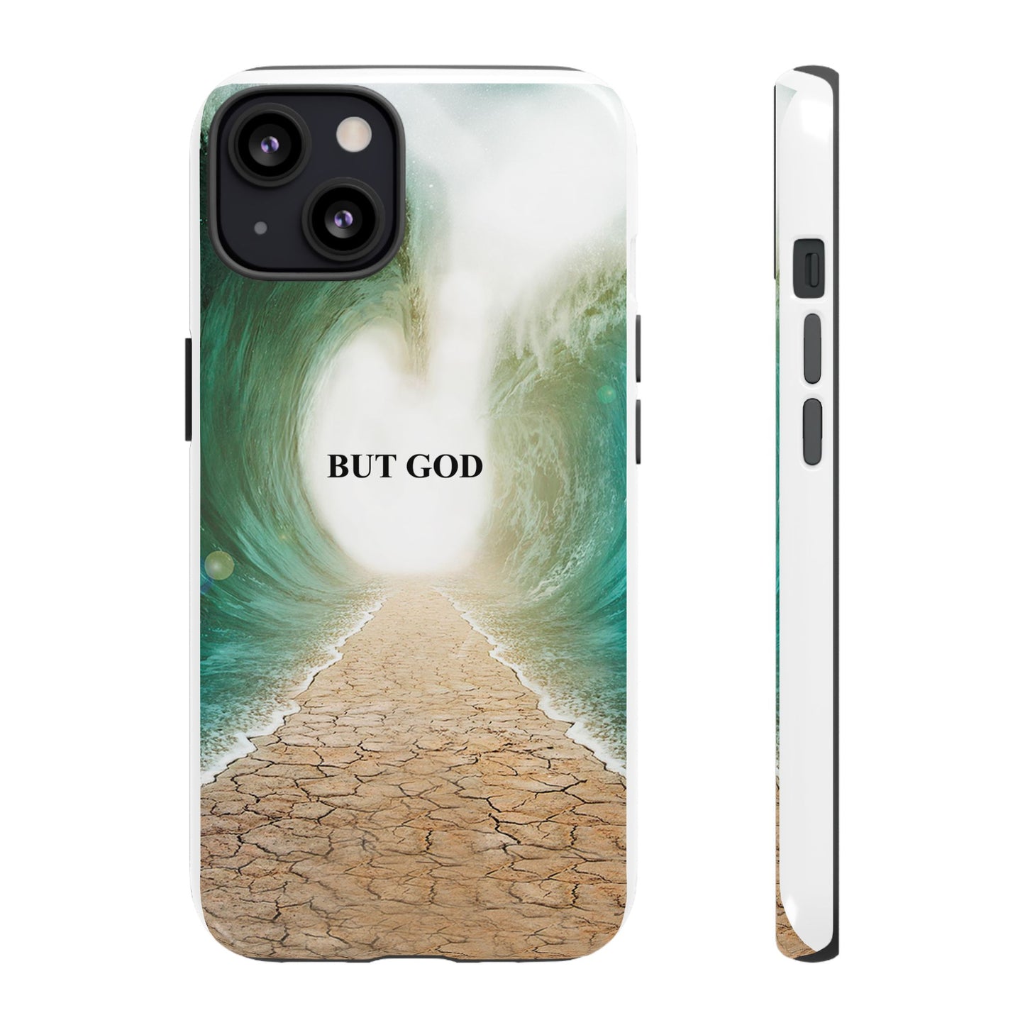 Phone Case — 'But God' Parting Sea Inspirational Christian Faith Design