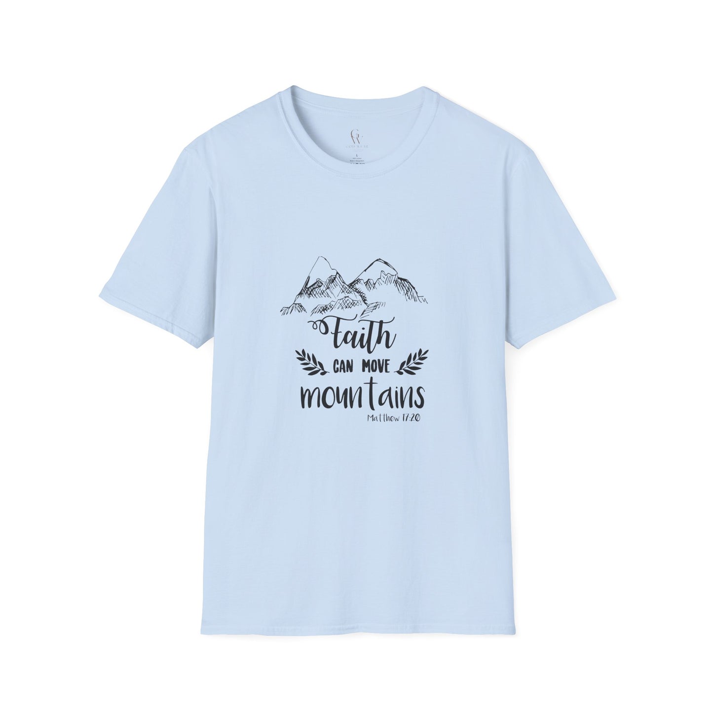 Faith Can Move Mountains Christian T-Shirt — Inspirational Mountain Graphic Tee