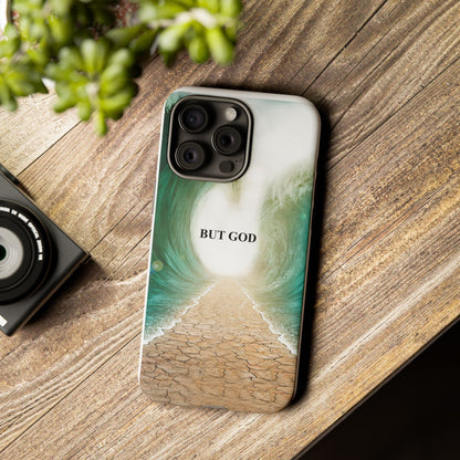Phone Case — 'But God' Parting Sea Inspirational Christian Faith Design