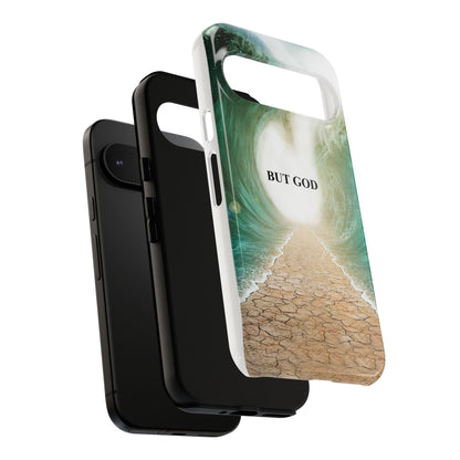 Phone Case — 'But God' Parting Sea Inspirational Christian Faith Design