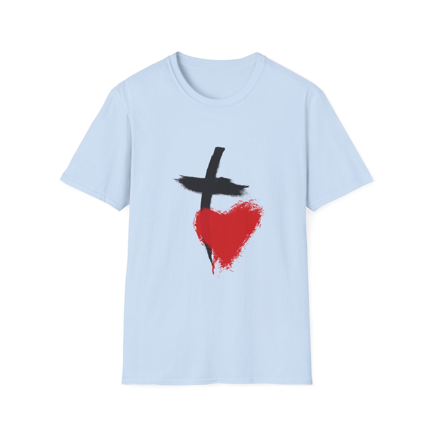 Heart & Cross T-Shirt — Faith-Inspired Christian Design