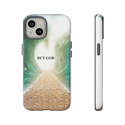 Phone Case — 'But God' Parting Sea Inspirational Christian Faith Design