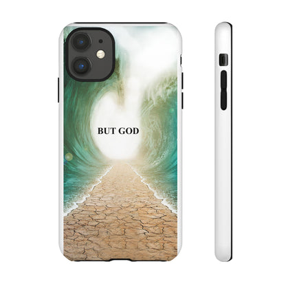 Phone Case — 'But God' Parting Sea Inspirational Christian Faith Design