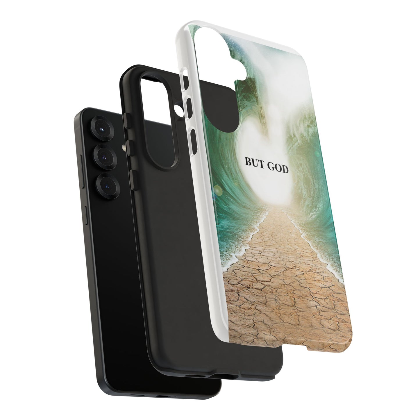 Phone Case — 'But God' Parting Sea Inspirational Christian Faith Design