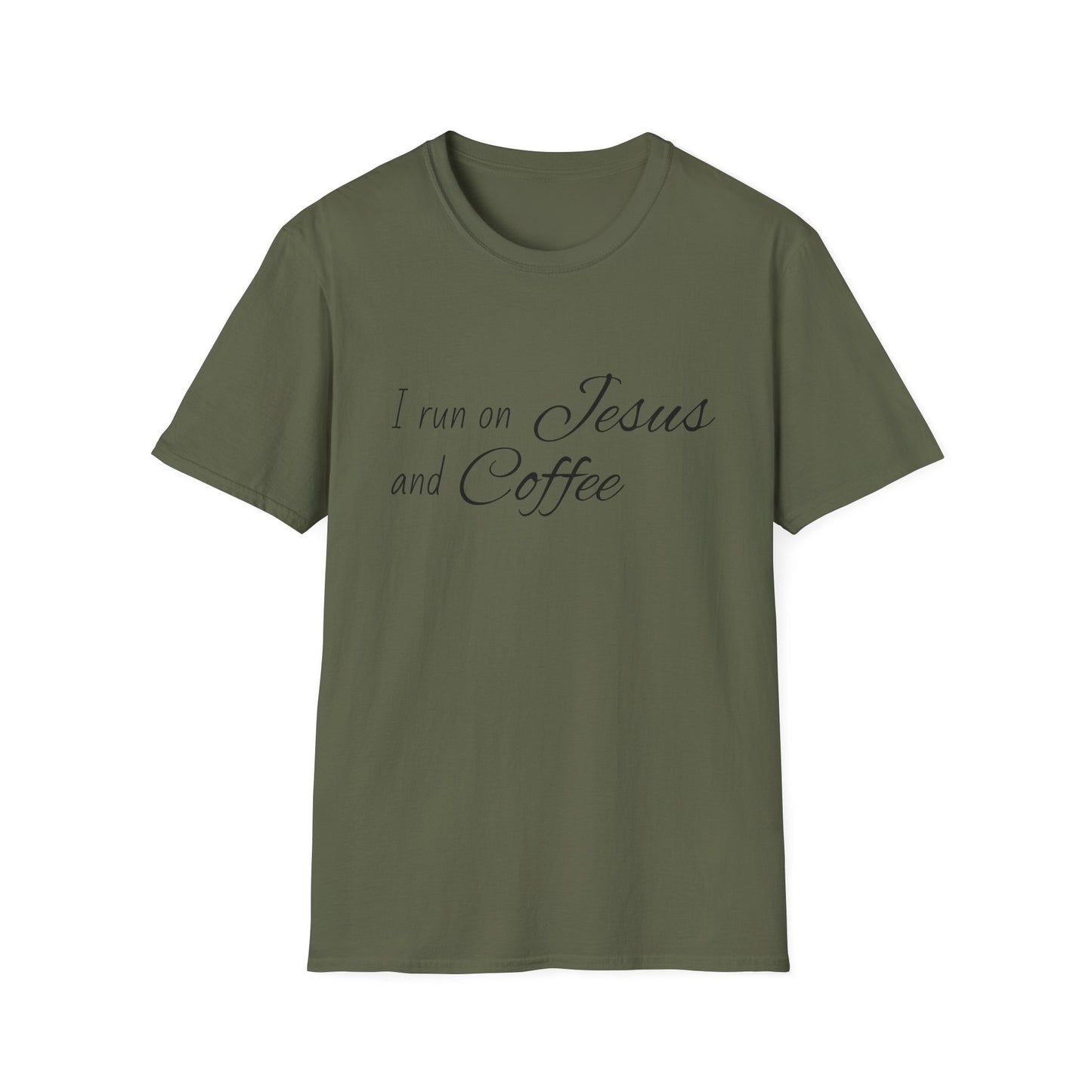 I Run on Jesus and Coffee Faith T-Shirt