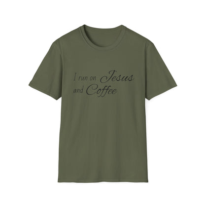 I Run on Jesus and Coffee Faith T-Shirt