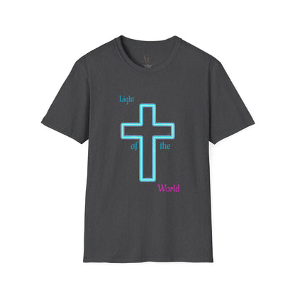 Christian Cross T-Shirt — "Light of the World" Inspirational Faith Tee