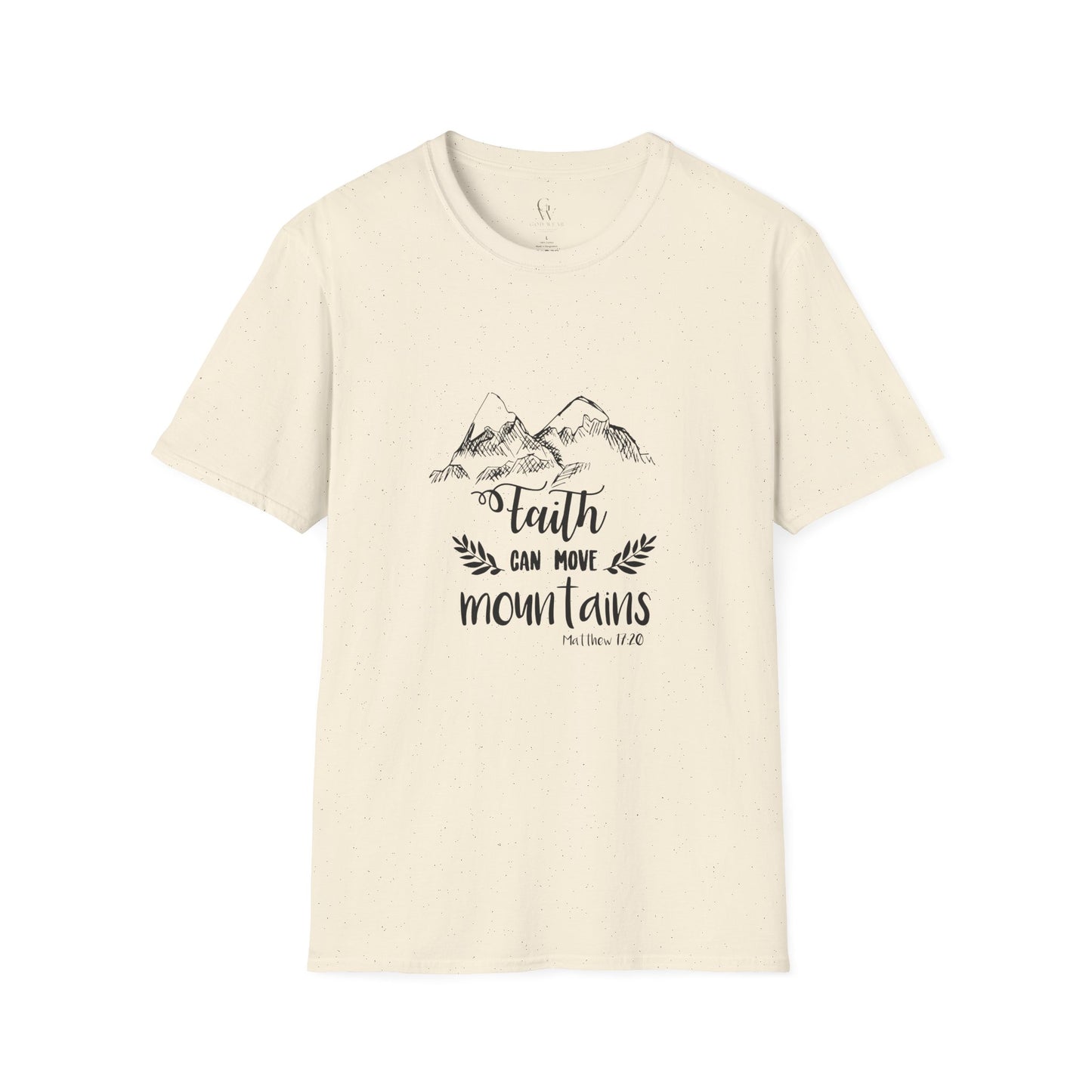 Faith Can Move Mountains Christian T-Shirt — Inspirational Mountain Graphic Tee