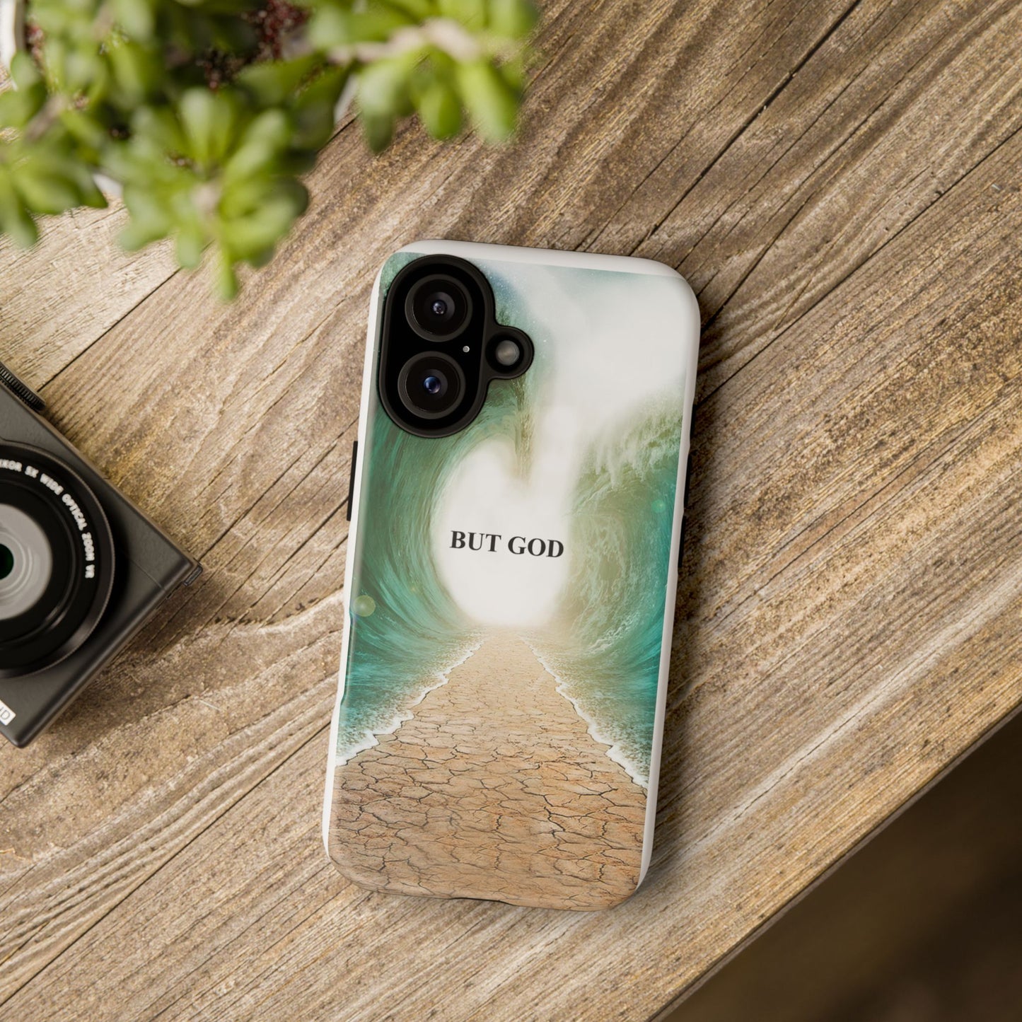 Phone Case — 'But God' Parting Sea Inspirational Christian Faith Design
