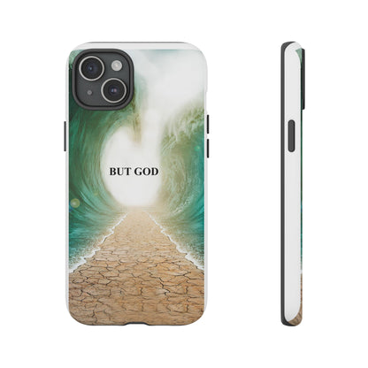 Phone Case — 'But God' Parting Sea Inspirational Christian Faith Design
