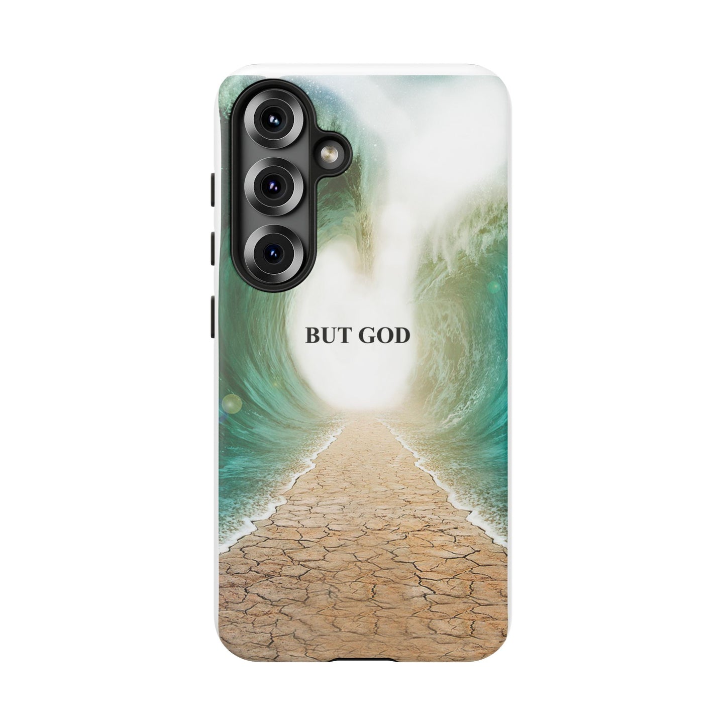 Phone Case — 'But God' Parting Sea Inspirational Christian Faith Design