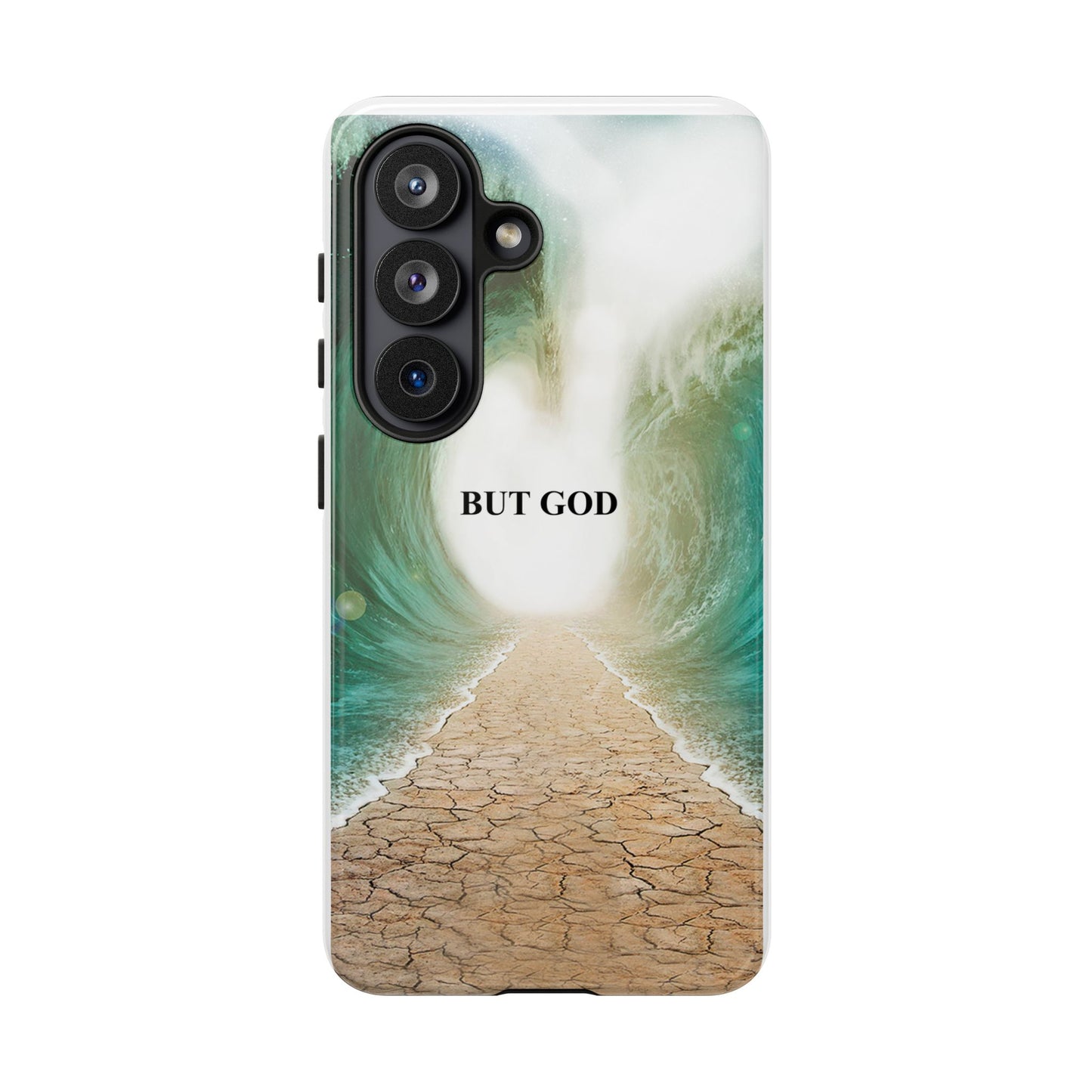 Phone Case — 'But God' Parting Sea Inspirational Christian Faith Design