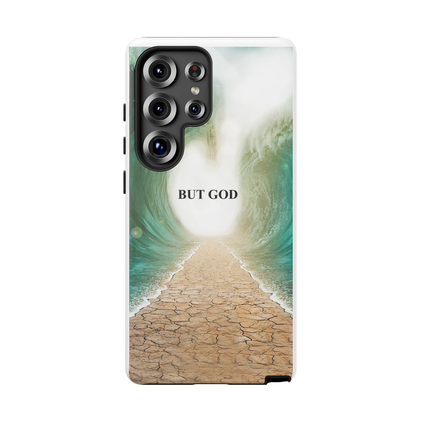 Phone Case — 'But God' Parting Sea Inspirational Christian Faith Design