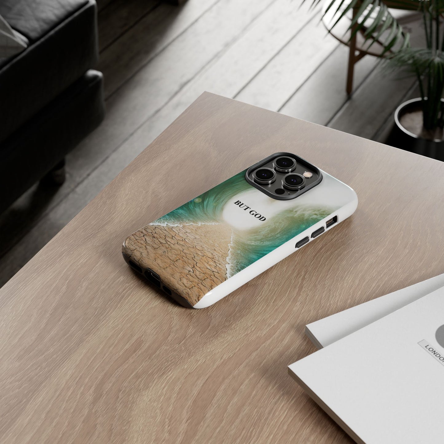 Phone Case — 'But God' Parting Sea Inspirational Christian Faith Design