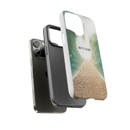 Phone Case — 'But God' Parting Sea Inspirational Christian Faith Design