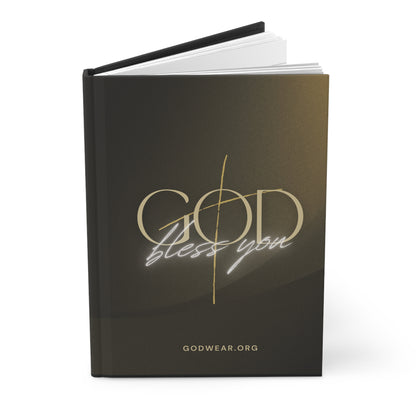 God Bless You Hardcover Journal — Elegant Christian Gratitude Notebook