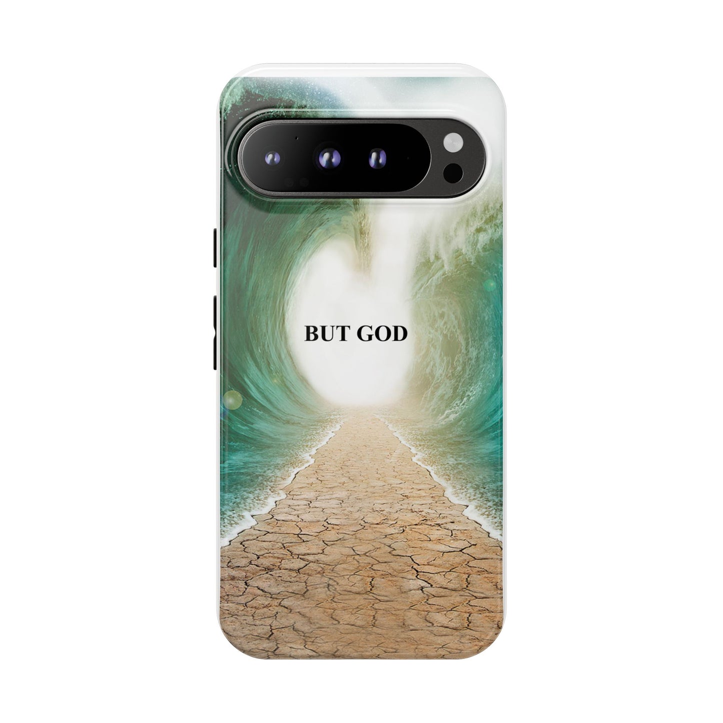 Phone Case — 'But God' Parting Sea Inspirational Christian Faith Design