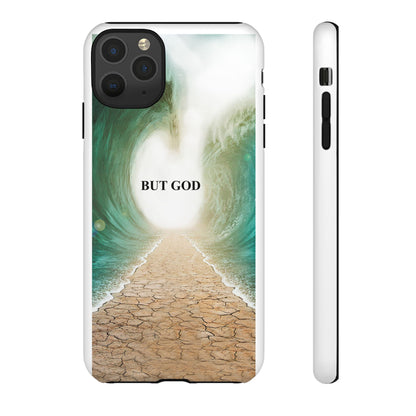 Phone Case — 'But God' Parting Sea Inspirational Christian Faith Design