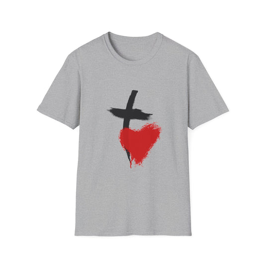 Heart & Cross T-Shirt — Faith-Inspired Christian Design