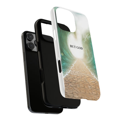 Phone Case — 'But God' Parting Sea Inspirational Christian Faith Design