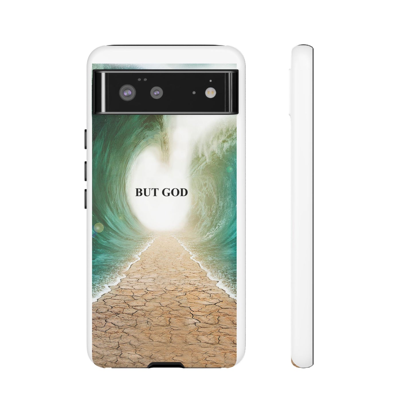 Phone Case — 'But God' Parting Sea Inspirational Christian Faith Design