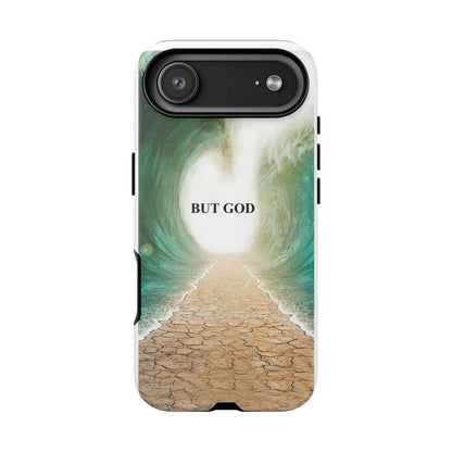 Phone Case — 'But God' Parting Sea Inspirational Christian Faith Design
