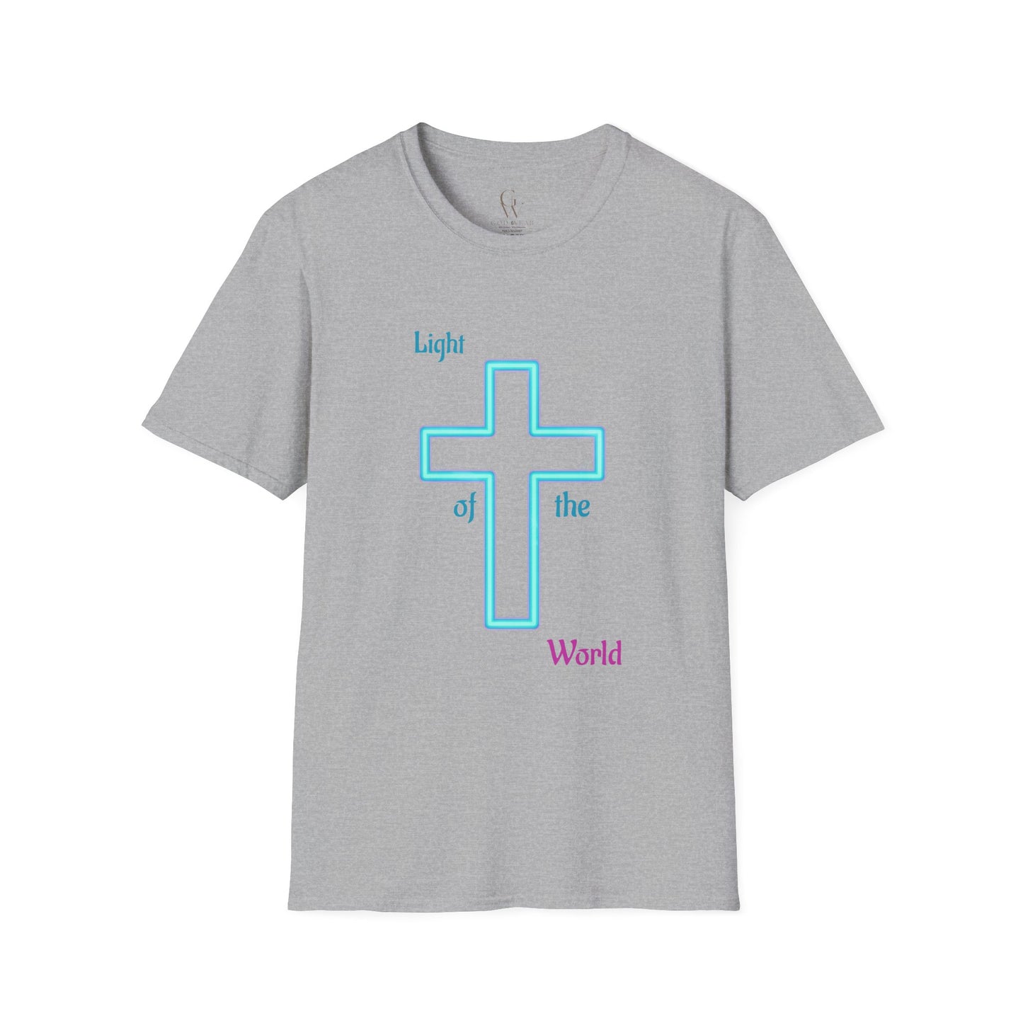 Christian Cross T-Shirt — "Light of the World" Inspirational Faith Tee