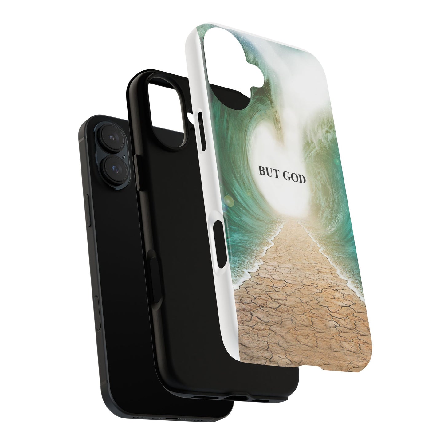 Phone Case — 'But God' Parting Sea Inspirational Christian Faith Design