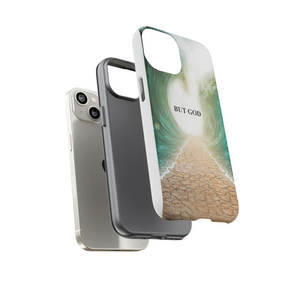 Phone Case — 'But God' Parting Sea Inspirational Christian Faith Design