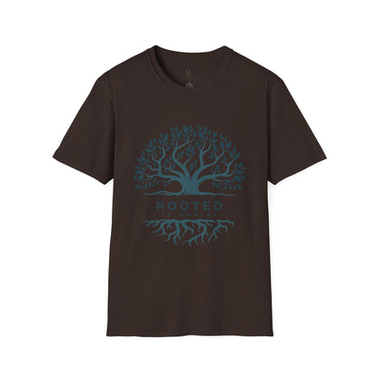 Rooted Tree T-Shirt — "Rooted" Nature Graphic Tee