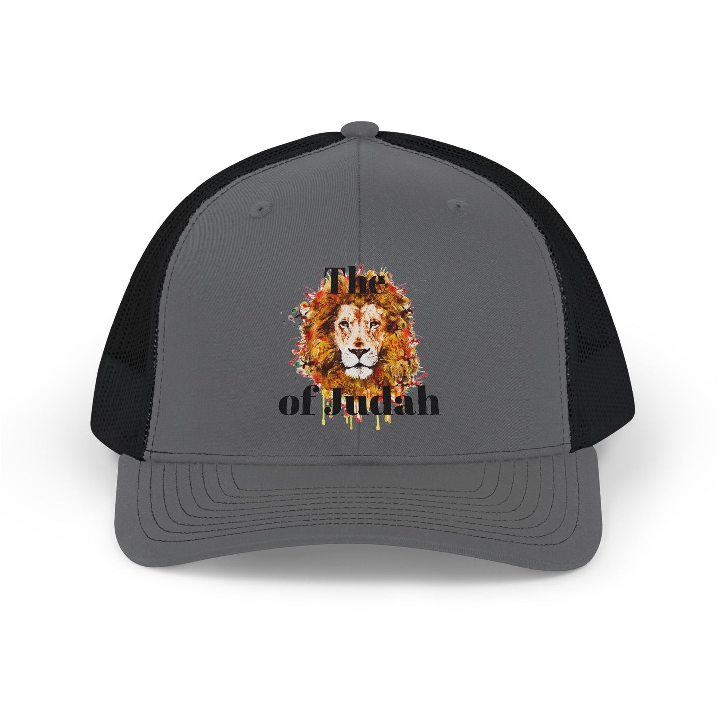 Lion of Judah Snapback Trucker Cap — Colorful Watercolor Faith Hat