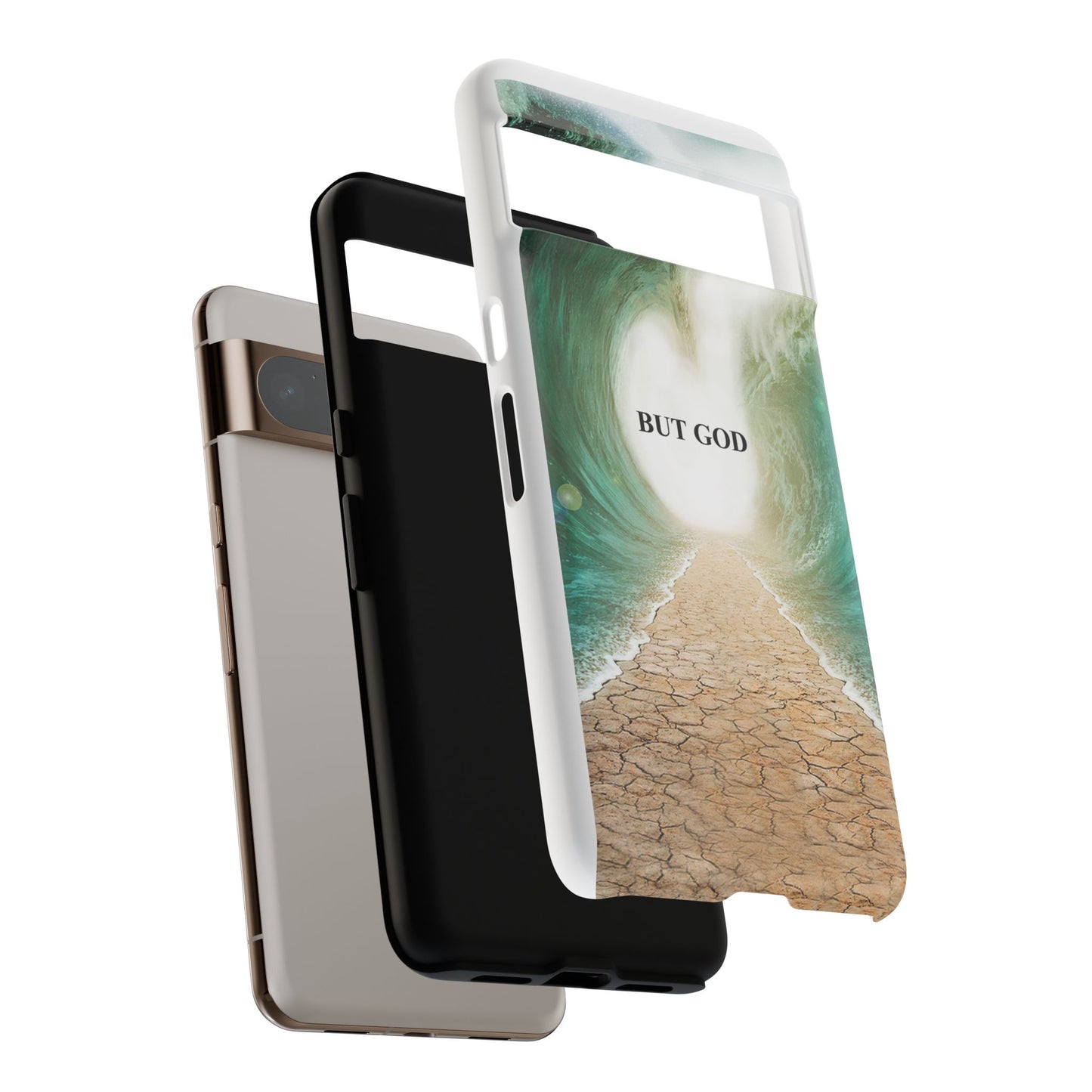 Phone Case — 'But God' Parting Sea Inspirational Christian Faith Design