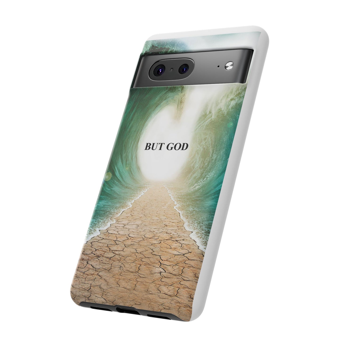 Phone Case — 'But God' Parting Sea Inspirational Christian Faith Design