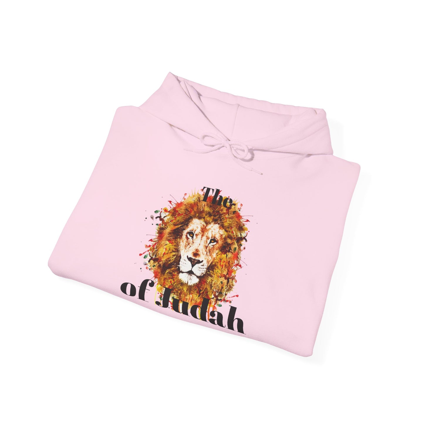 Lion of Judah Hoodie — Watercolor Lion Faith Pullover