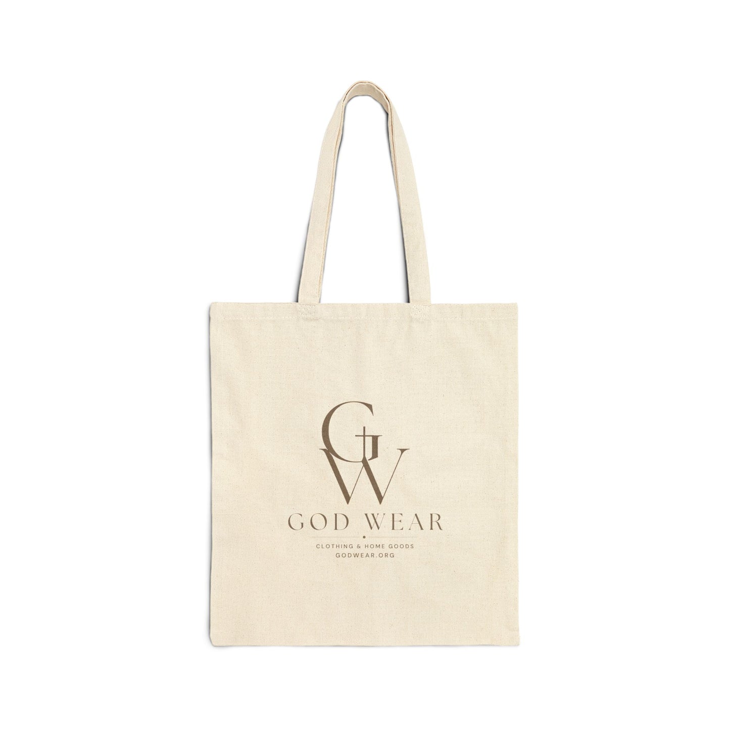 Inspirational Canvas Tote Bag — "With God All Things Are Possible" Scripture Tote