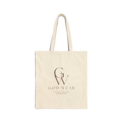 Inspirational Canvas Tote Bag — "With God All Things Are Possible" Scripture Tote