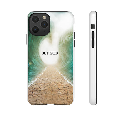 Phone Case — 'But God' Parting Sea Inspirational Christian Faith Design