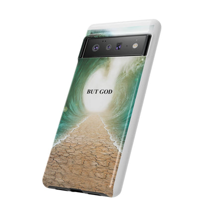 Phone Case — 'But God' Parting Sea Inspirational Christian Faith Design