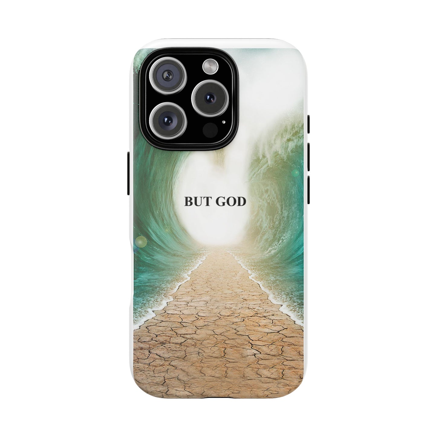 Phone Case — 'But God' Parting Sea Inspirational Christian Faith Design