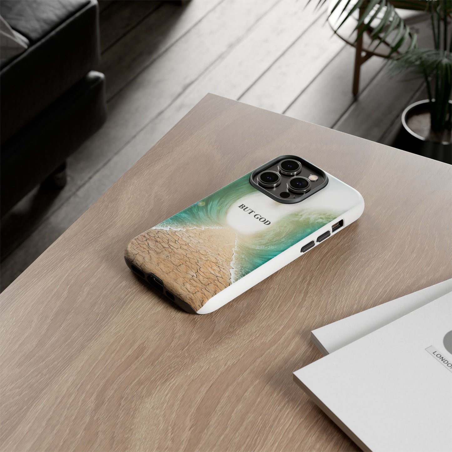 Phone Case — 'But God' Parting Sea Inspirational Christian Faith Design