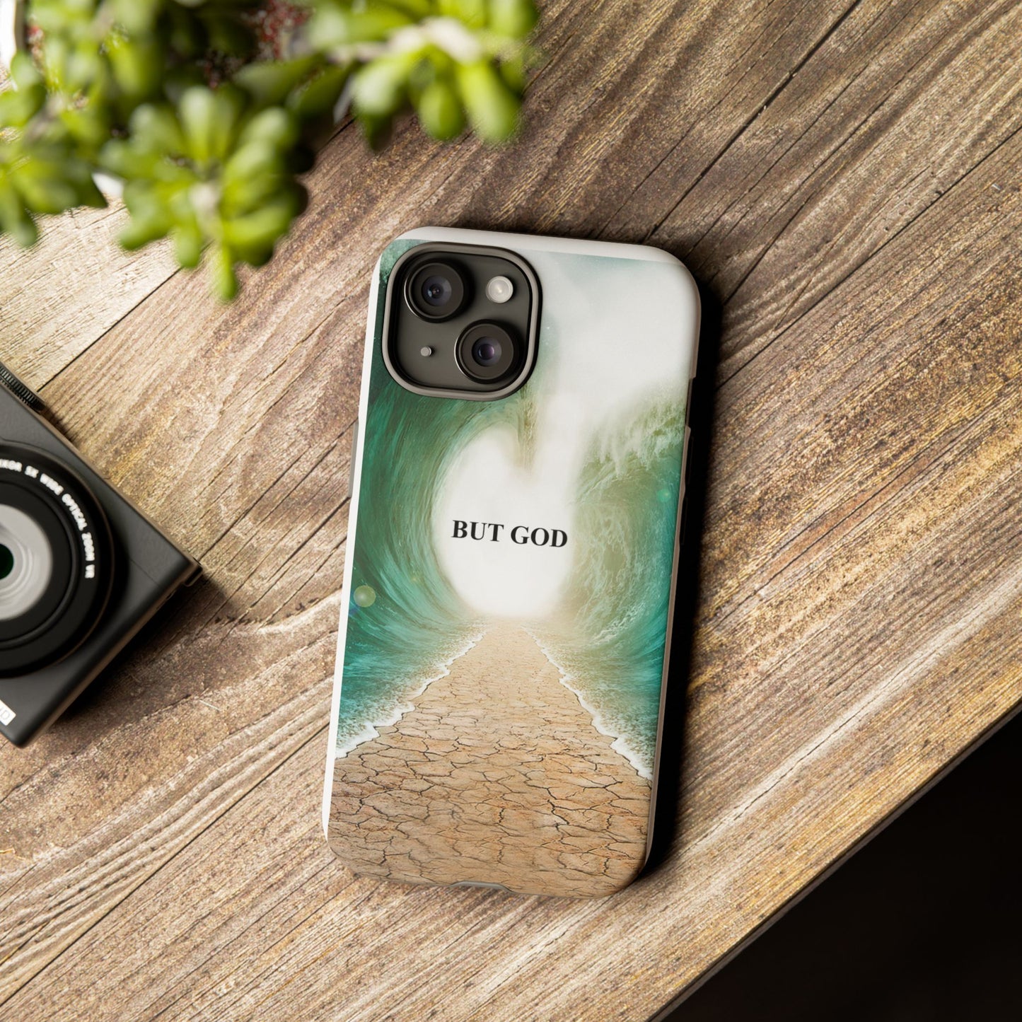 Phone Case — 'But God' Parting Sea Inspirational Christian Faith Design