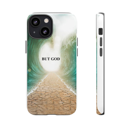 Phone Case — 'But God' Parting Sea Inspirational Christian Faith Design